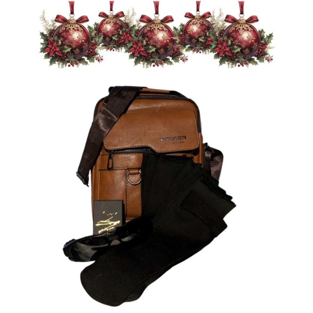 Smart Sunglasses with Ear Buds and Crossbody Unisex Bundle 4 Items  Value: $134
